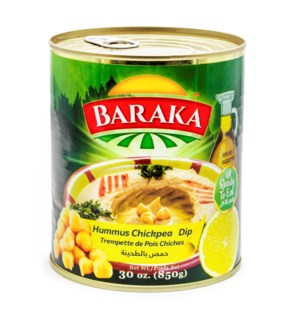 Large Hummus Tahini "BARAKA" - 30 oz x 12